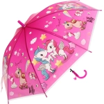 Зонт детский полуавтомат «Ultramarine - Единорожки», микс 4 цвета, 8 спиц, d-86см, длина в слож. виде 65см