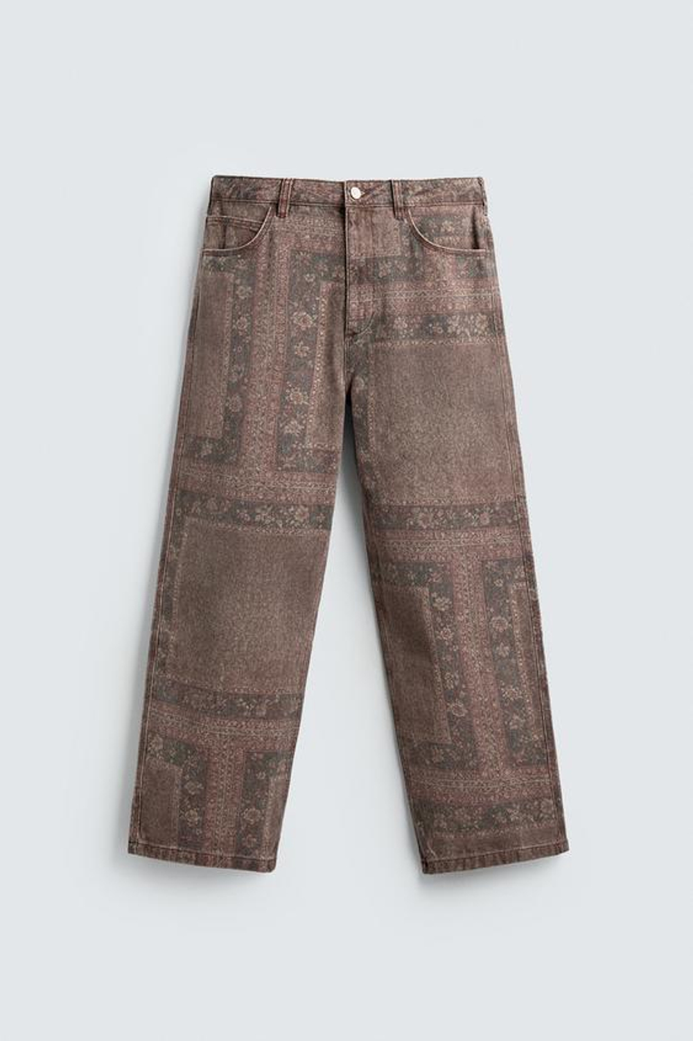 ZARA БРЮКИ BAGGY FIT С ПРИНТОМ «БАНДАНА», С ПРИНТОМ