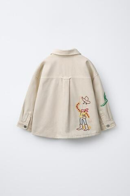 ZARA РУБАШКА-КУРТКА ИЗ САРЖИ С ВЫШИВКОЙ ИСТОРИЯ ИГРУШЕК © DISNEY PIXAR, ЭКЮ