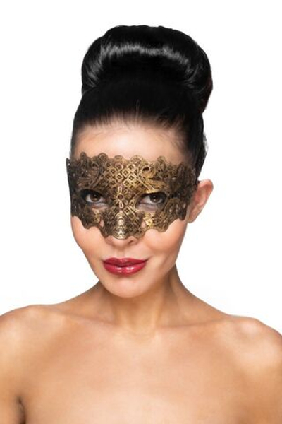 Золотистая карнавальная маска  Каус