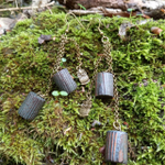 Серьги ТОТЕМ СОВА цепочные, лиственница