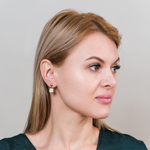 Серьги Fiore Luna Куб SHELL WHITE AE02914-2 BW/G