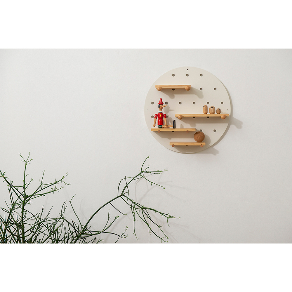 Полка настенная круглая 50см Bergenson Bjorn Shely белая