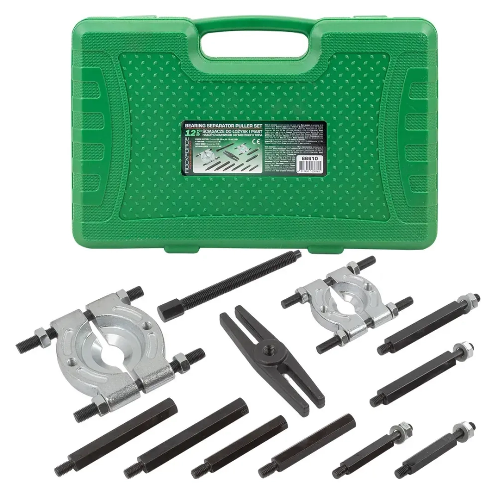 Набор съемников сегментного типа 12пр. (30-50, 50-75мм), в кейсе RockForce##Rock FORCE RF-66610