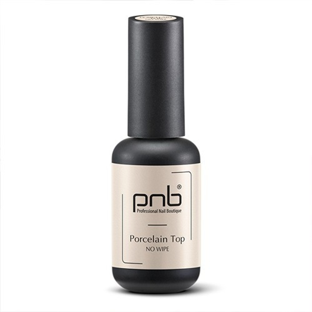 Pnb ТОП Фарфоровый молочный без липкого слоя 8 мл УФ/ЛЕД/Porcelain Top No wipe 8 ml UV/LED