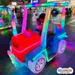 Парковый электромобиль «Весёлый джип» семейный, 2 места, на батареях с подсветкой