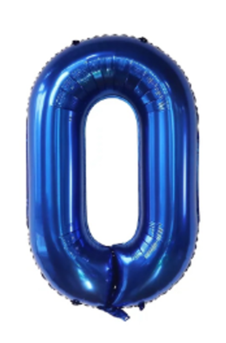 К Цифра 0 Темно синий 100 см.