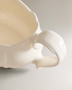 Zara Home блюдо сервировочное из фаянса, цвет бежевый, 22 см