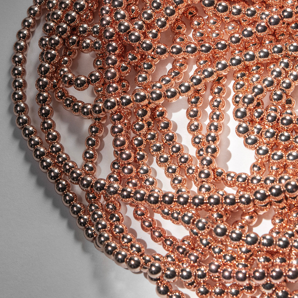 Гематин (гематит), оттенок "Розовое золото", шар (разделитель) 6,3мм