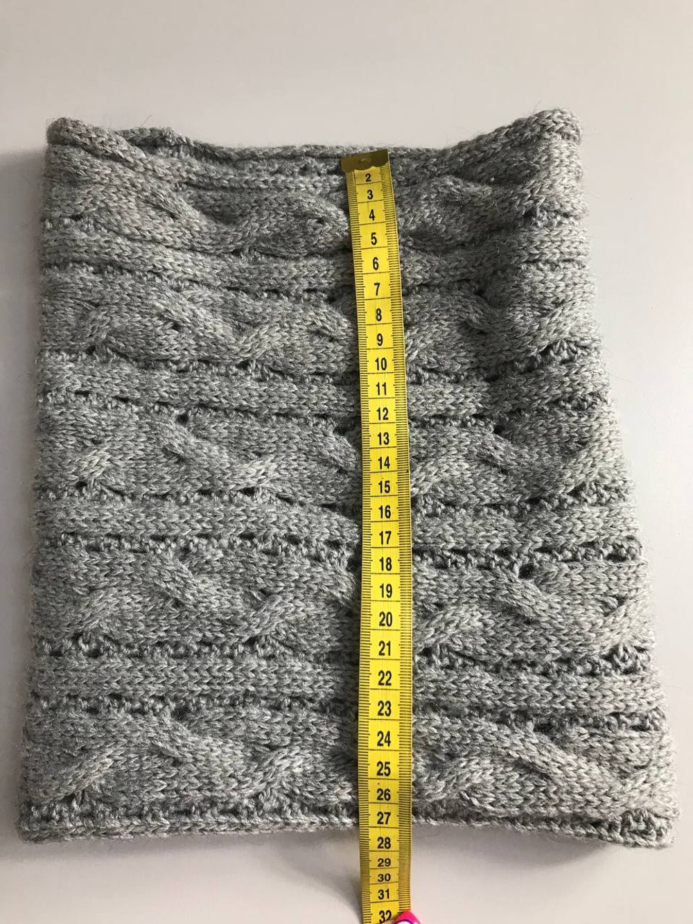 Снуд из шерсти серый