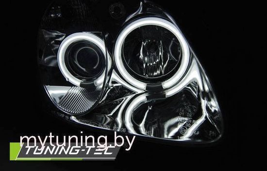 Передние фары angel eyes CCFL chrome для Mercedes SLK R170