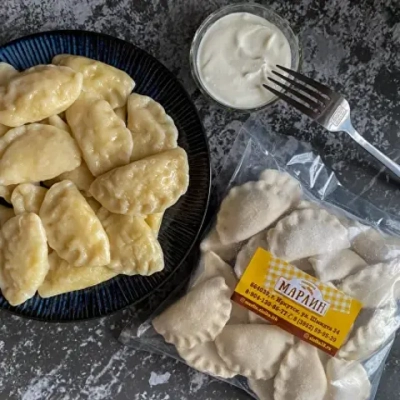 Вареники с картофелем и луком.
