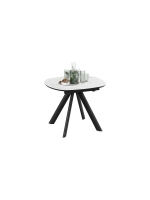 Стол кухонный Черный муар мрамор 100(135)х90х76 см