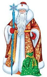 Плакат вырубной А3 500х350х1 мм. двухсторон. "Дед Мороз" (Сфера)