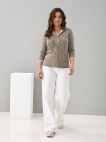 Блузка БЛ-015/кофе-экрюгорошек