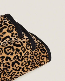 Zara Home - Велюровое банное полотенце с животным узором, коричневый, 50х90 см