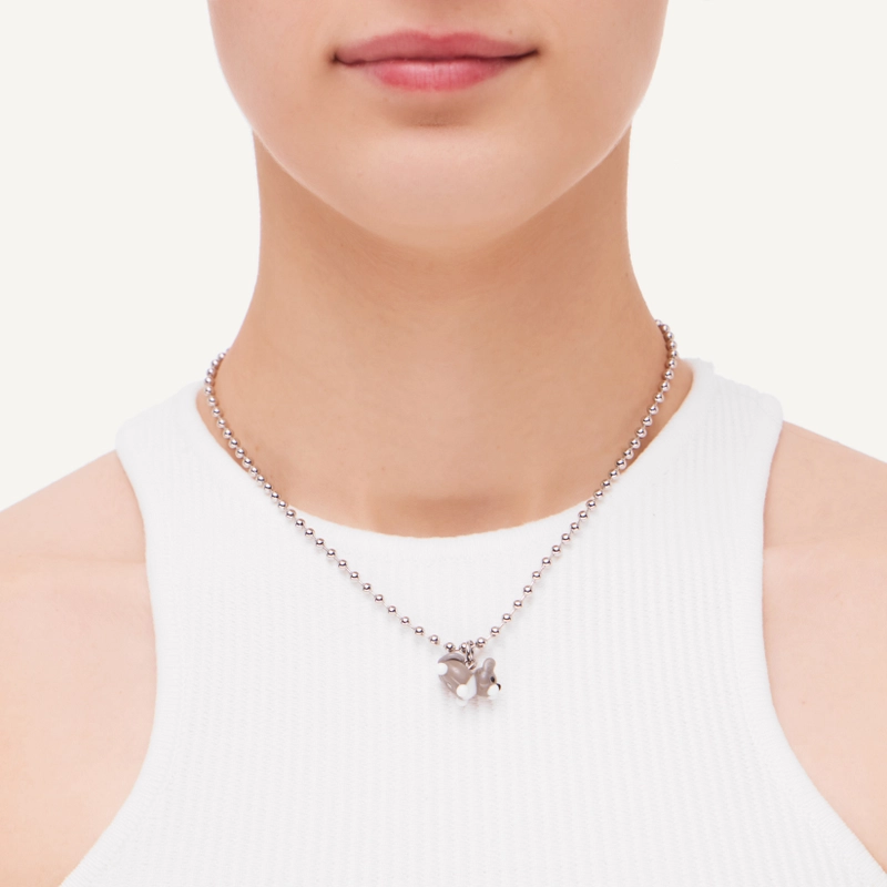 Колье Мой Любимый Пушистик на Цепочке – Двухцветный кот