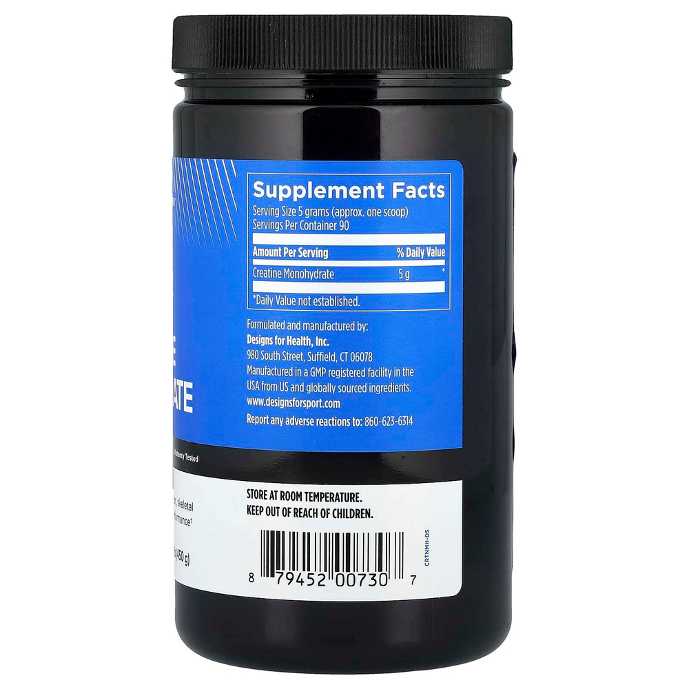 Designs For Health, Designs for Sport®, моногидрат креатина, 450 г (1 фунт)