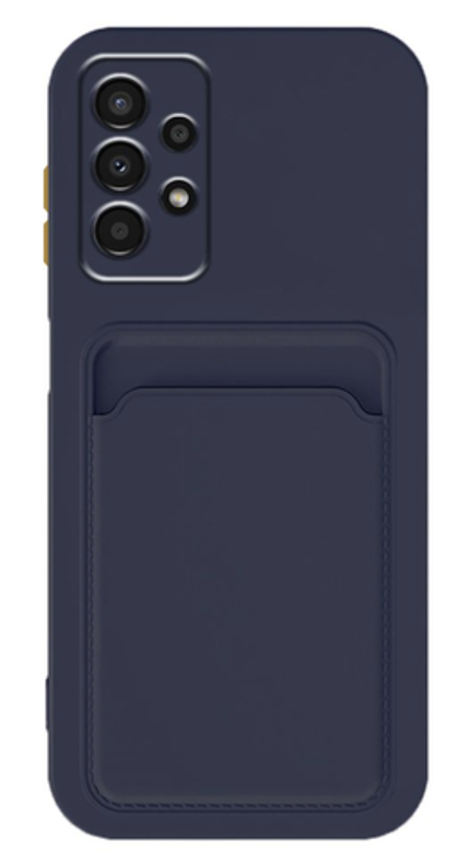 Накладка Samsung A23/A235 с отделом для карт темно-синий