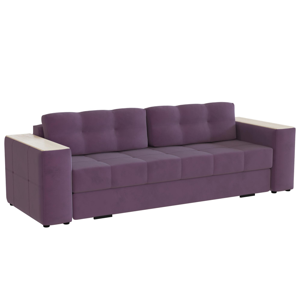 Диван раскладной Виконт, винный/мдф клен кремовый