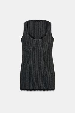 ZARA КОРОТКОЕ ПЛАТЬЕ В ПОЛОСКУ В ДИПЛОМАТИЧЕСКОМ СТИЛЕ, ПОЛОСКИ