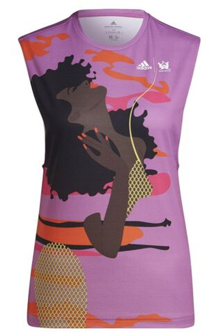 Мужская теннисная футболка Adidas New York Unitefit Sleeveless Tee - semi pulse lilac