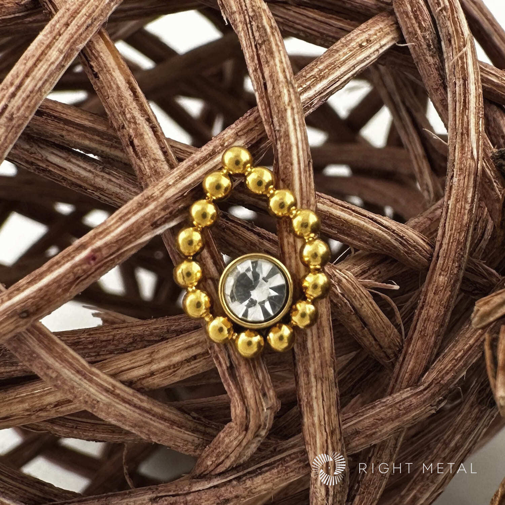 Drop Bead Crystal PVD Yellow