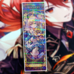 Закладка голографическая "Genshin Impact / Геншин"