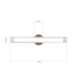 Светильник настенный, Никель/Белый, Прозрачный, ENFYS, LED 13W, 3000K/4000K/6000K