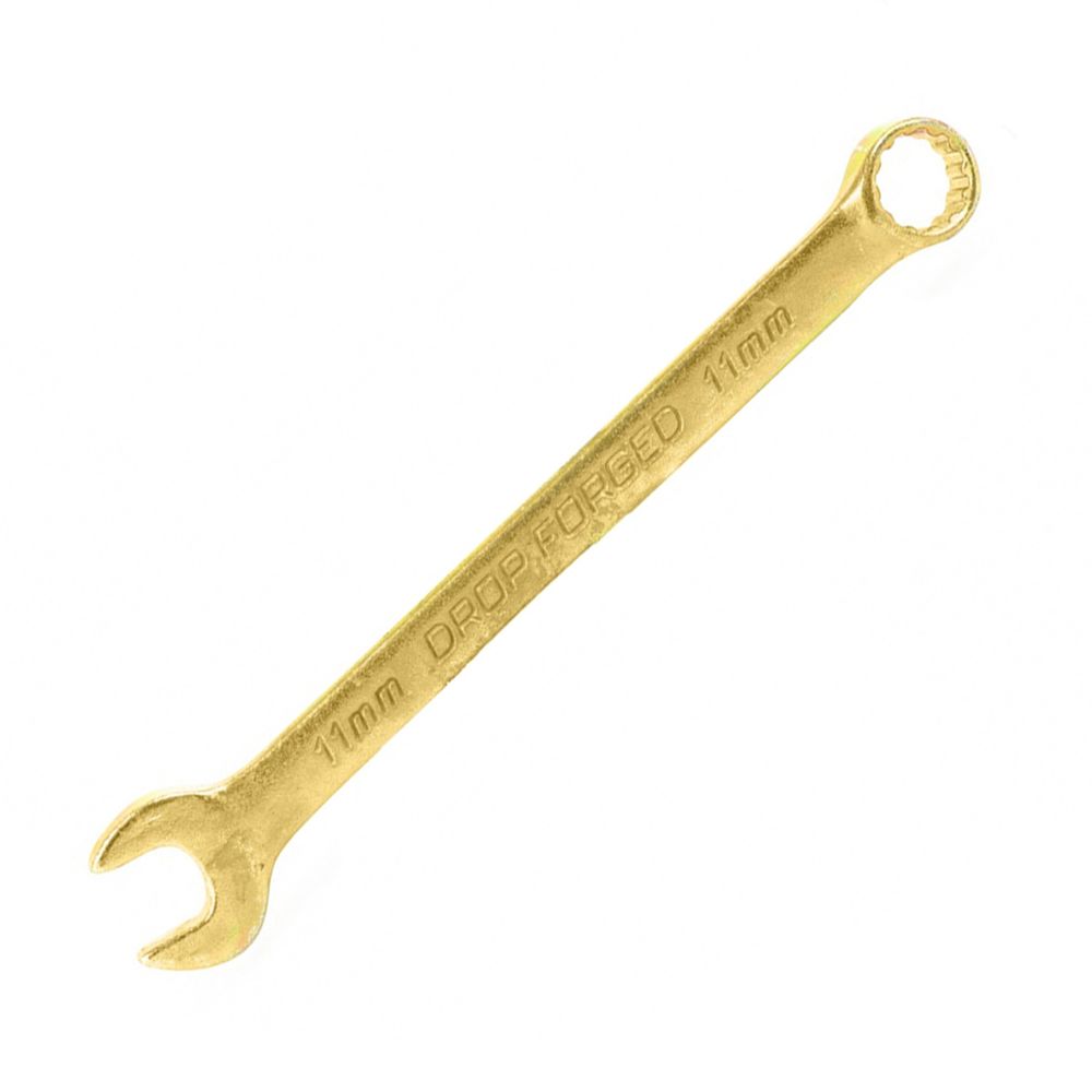 Ключ комбинированный Сибртех, 11 мм, желтый цинк