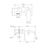 Смеситель для раковины встраиваемый Raglo R02.11, хром