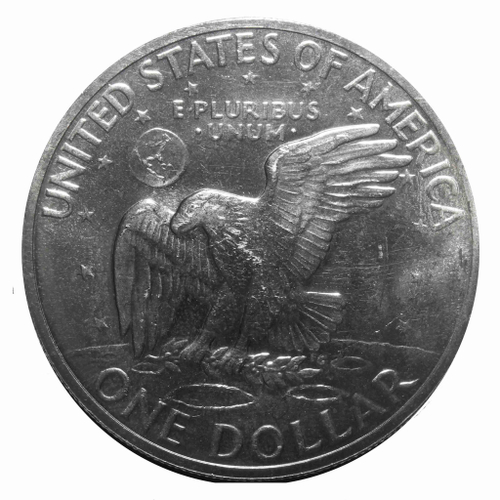 1 доллар 1971 (S) США. (Лунный) Серебро. AU