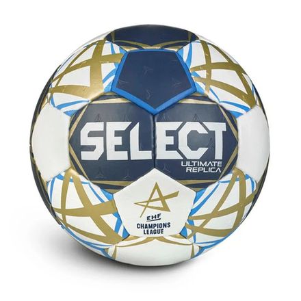 Мяч ганд. SELECT Ultimate Replica v25, 1671854209, р.2 (Jr), EHF Appr, ПУ, руч.сш, тсине-бело-золот.