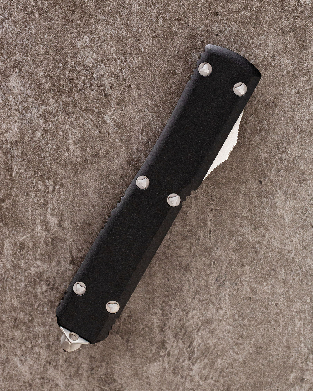 Автоматический складной нож SteelBro Ultra T/E Stonewash Tanto VG10 123-10 (черный)