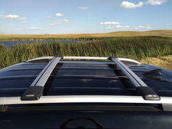 Багажник на рейлинги для Mitsubishi Pajero IV 2006-2021 ,серый