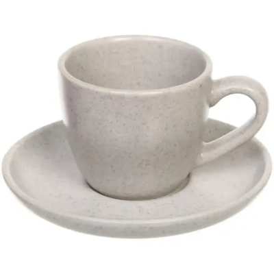 Кофейная пара керамическая «Stone» (кружка 80мл+блюдце)