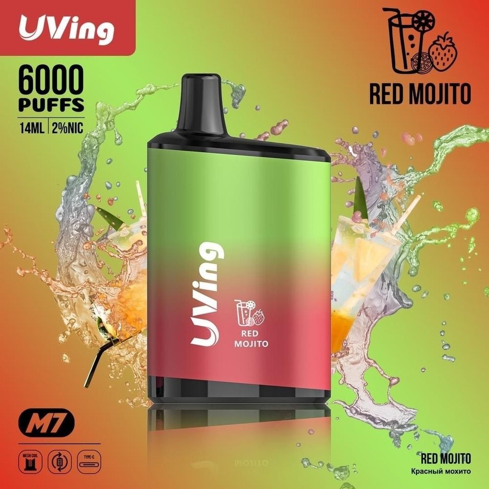 Uving M7 6000 Red mojito Красный мохито купить в Москве с доставкой по России