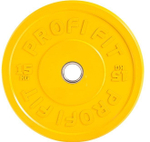 Диск для штанги каучуковый, цветной D51 мм PROFI-FIT 15 кг