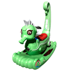 Парковый электромобиль «Морской конек», зелёный