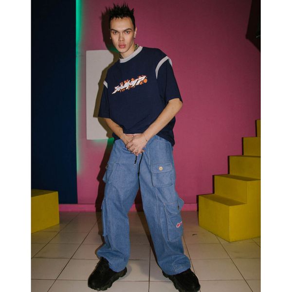 Футболка Vintage Синяя - фото 3