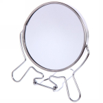 Зеркало настольное в металлической оправе «Модерн» круглое двухстороннее d9,5см