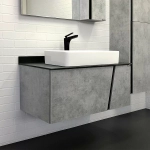 Тумба с раковиной Comforty Эдинбург 4149881 90 бетон светлый