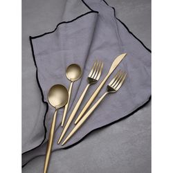 Набор столовых приборов Globe, золотистые матовые, 16 пред.