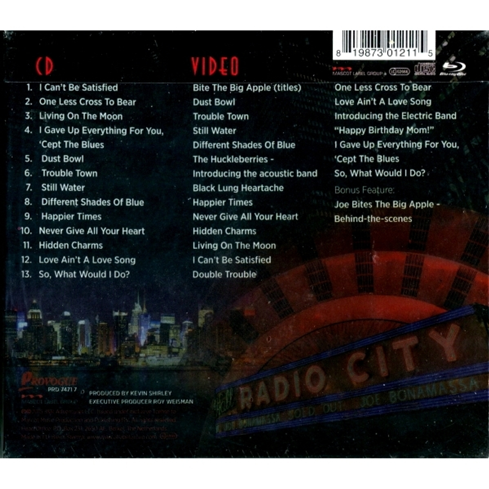 Joe Bonamassa / Live At Radio City Music Hall (Blu-ray+CD)