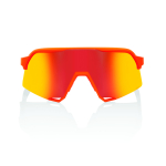Спортивные очки с диоптриями 100% S3 / Soft Tact Neon Orange / HiPER Red Multilayer Mirror Lens