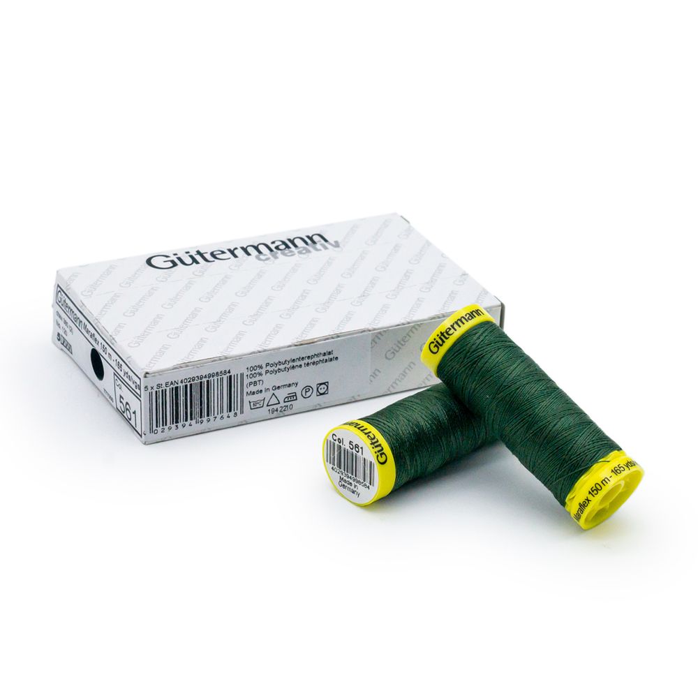 Нитки для трикотажа Gutermann Maraflex 120 (150 метров), 5 кат. | 561 серо-зеленый