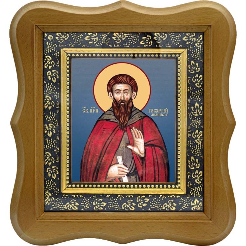 Георгий Лимниот (Озерник) Преподобный. Икона на холсте.