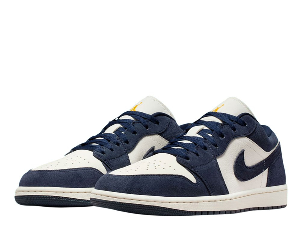 Кроссовки Air Jordan 1 Low SE Obsidian/University Gold/Chile Red/Obsidian