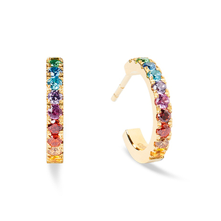 Серьги Coeur de Lion Multicolour Rainbow-Gold 0146/23-1535