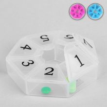 Таблетница 7 дней круглая с цифрами